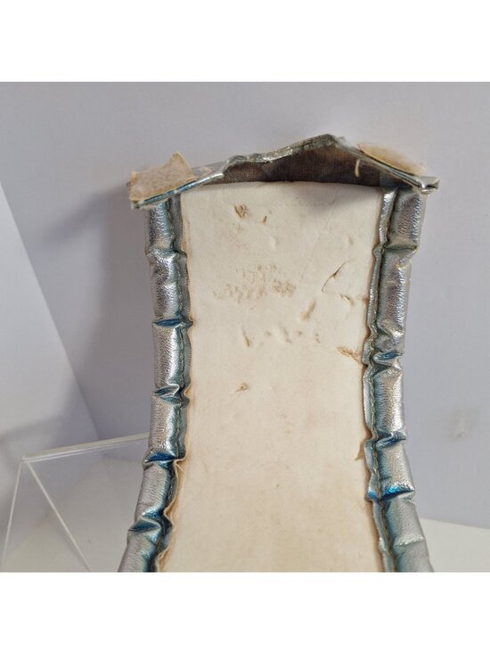 Old School 80s BMX Handlebar Crossbar Pad Silver Metallic Vintage Grid - Picture 6 of 10